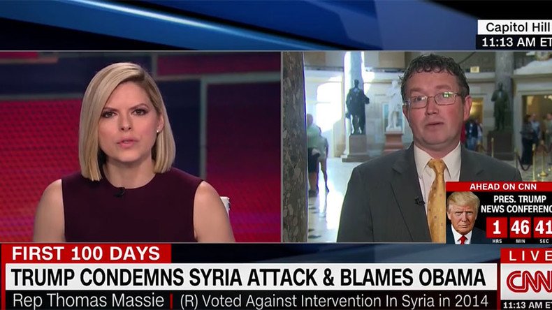 US rep shocks CNN anchor by questioning Syria gas attack narrative