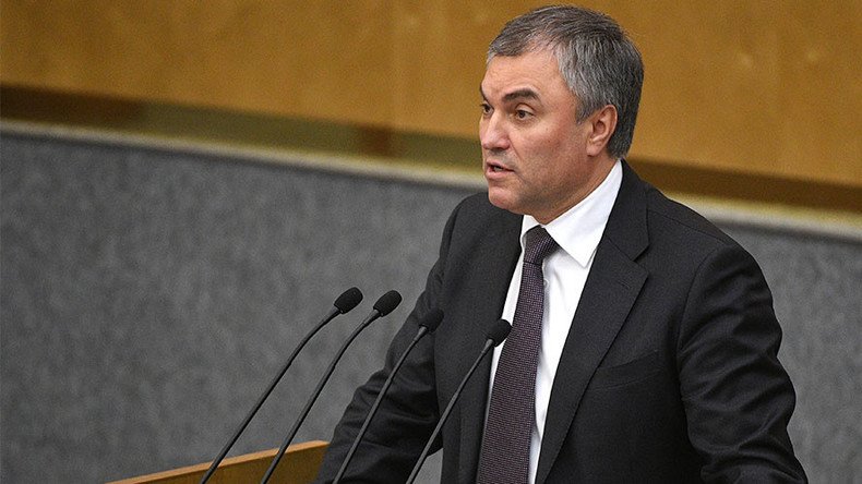 State Duma speaker warns US against taking military action that violates international law