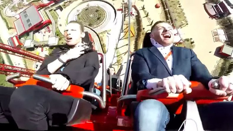 Bird strikes thrill-seeker at ‘Ferrari’ speeds on newly opened rollercoaster (VIDEO)