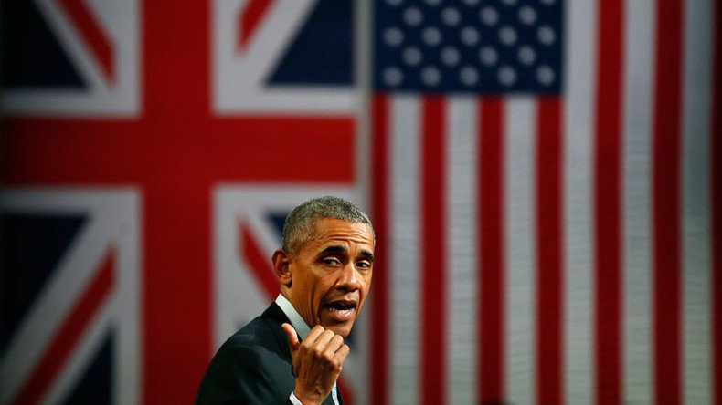 Obama flew to England to campaign but Guardian blames Putin for interfering in Brexit 