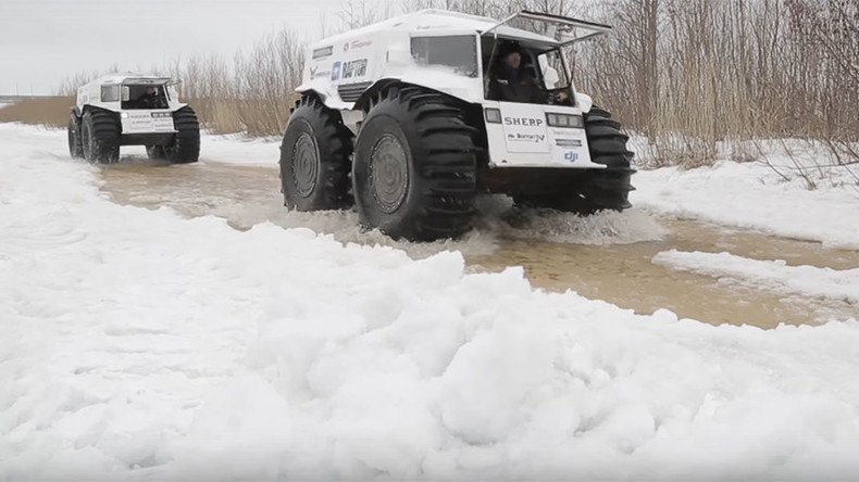 Monster Russian off-roaders set off on epic 10,000km Arctic expedition (VIDEO)