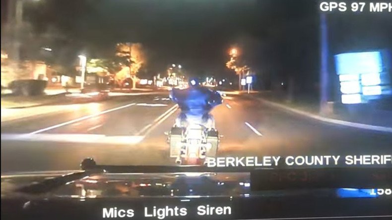 High-speed police chase leaves motorcyclist dead, South Carolina deputy on leave (VIDEO)