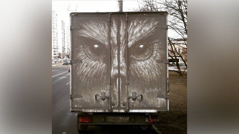 From mud to masterpiece: Russian street artist draws mind-blowing images on dirty cars (PHOTOS) 