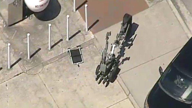 Police robot blows up suitcase in suspected bomb incident in Kissimmee, Florida