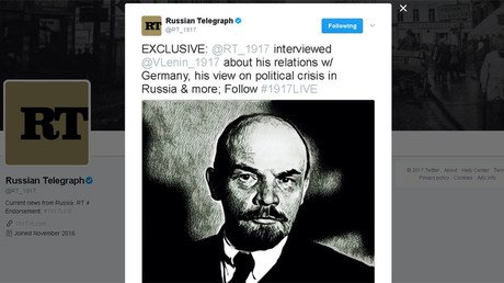 #1917LIVE: Lenin talks socialist revolution in 'real-time Q&A' on Twitter