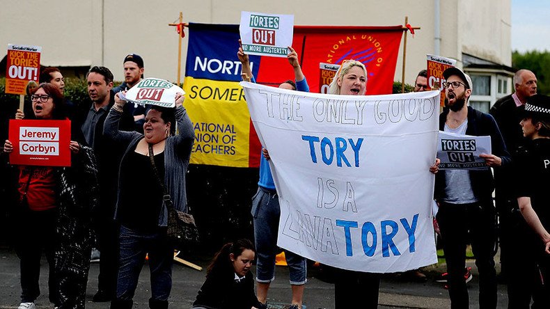 ‘Tory scum!’ Theresa May faces angry protest after ‘hiding’ from Bristol voters (VIDEO) 