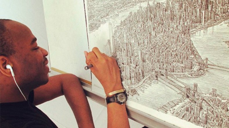 Artist sketches incredibly detailed drawings of world’s major cities (PHOTOS, VIDEO)