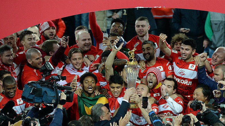 Crowning glory: Russian champions Spartak presented with 1st league trophy since 2001