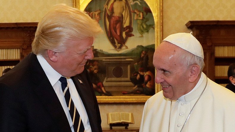 The Donald meets the Pope, but don't bank on world peace