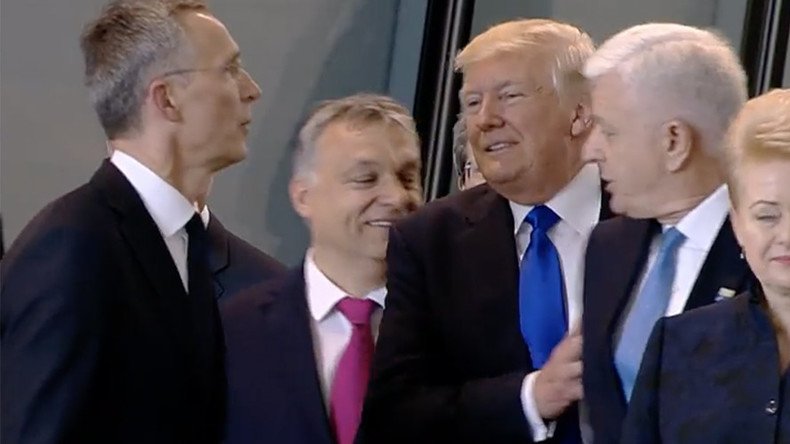 Montenegro manhandled? Video shows Trump shoving PM aside at NATO summit
