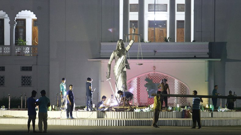 ‘Un-Islamic’ Lady Justice statue dismantled in Bangladesh