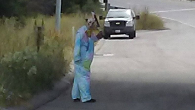 'Sick sense of humor': Clown with 'bloody' machete spooks California motorists