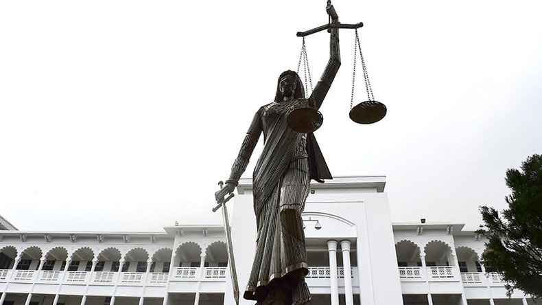 ‘Un-Islamic’ Lady Justice statue reinstalled in Bangladesh after protests led to removal