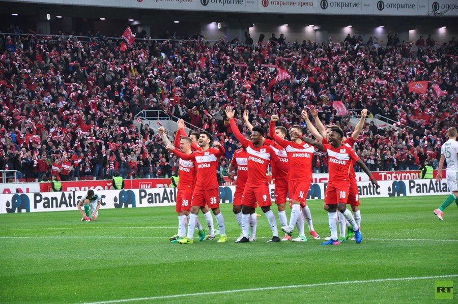 Spartak Moscow fans go wild in first home game since heroes won first  league title for 16 years