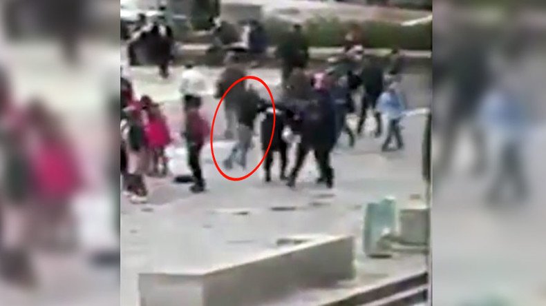 Moment of Notre Dame hammer attack caught on camera (VIDEO)