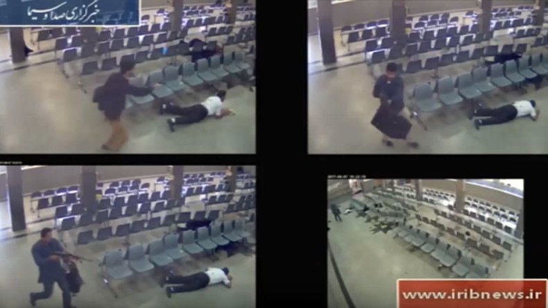Moment terrorists storm Iran parliament caught on CCTV (EXTREMELY GRAPHIC)