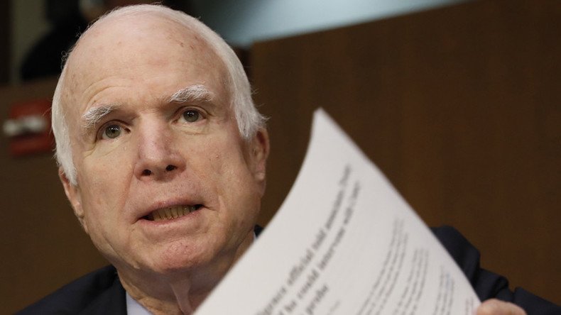 McCain blames late night baseball game for bizarre Comey questioning