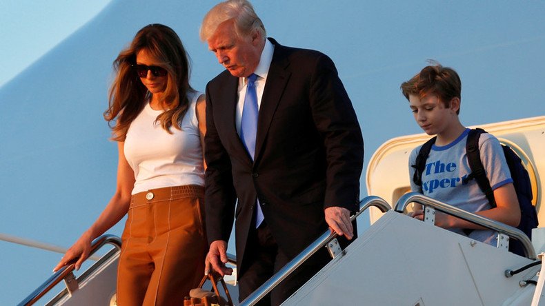 Home at last: US First Lady and son Barron finally move into White House