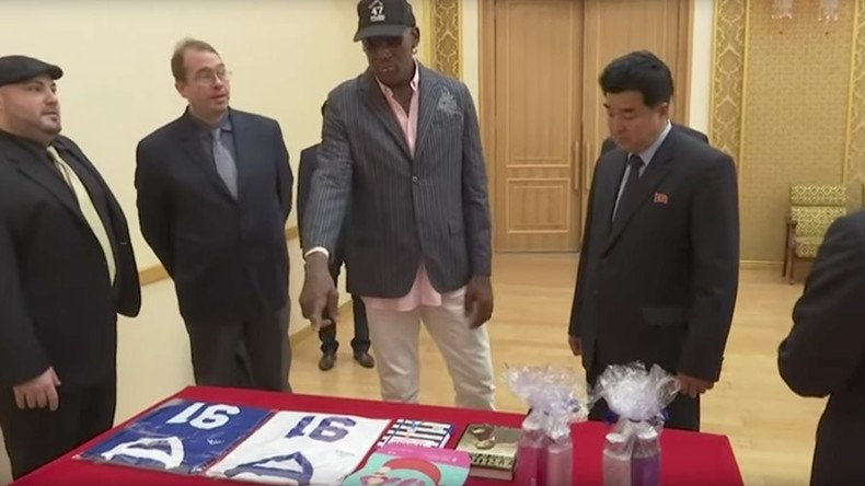 ‘Old friend’ Rodman presents copy of Trump’s ‘Art of Deal’ during N. Korea visit