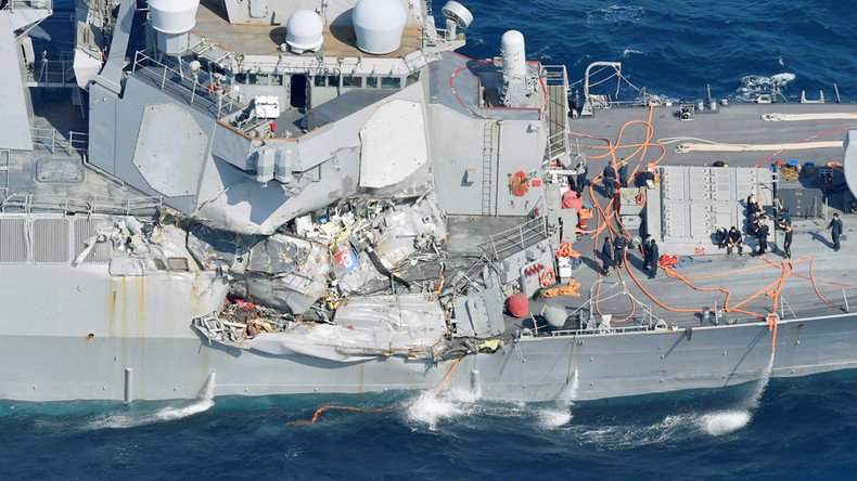 Missing sailors found dead in damaged US destroyer following collision near Japan – Navy