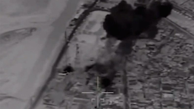 Drone footage shows Iranian missiles striking ISIS targets in Syria (VIDEO)