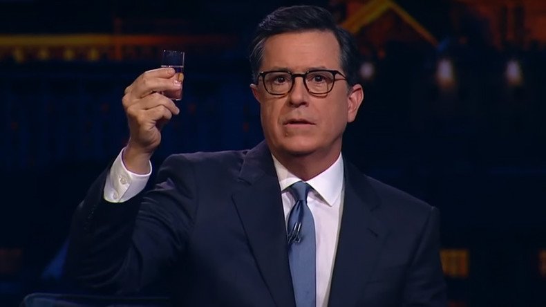Stephen Colbert announces 2020 presidential bid on Russian TV after a few vodkas