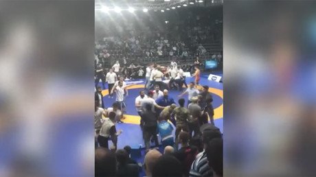 Mass fight breaks out at wrestling tournament in Ingushetia (VIDEO)
