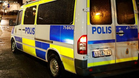 Man in car emblazoned with Nazi symbol plows into refugee demo in Sweden 