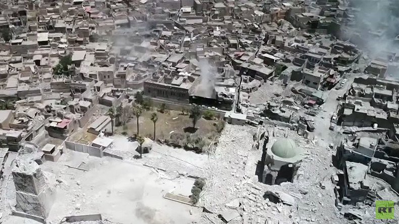 Drone over Mosul reveals massive extent of old city's destruction (VIDEO)