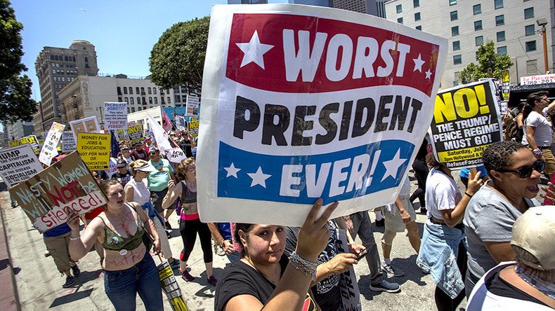 ‘Not my president’: Protesters rally across US for Trump’s impeachment