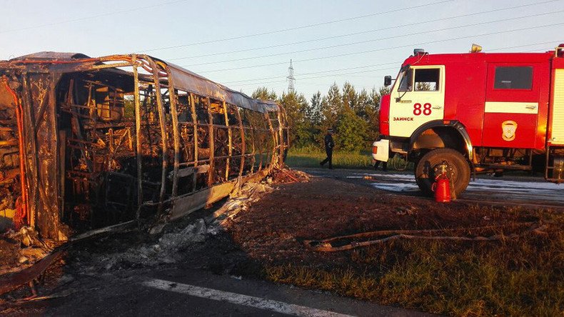 14 people, incl. 4 children, killed as bus collides with truck in Tatarstan, Russia