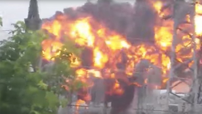 Huge explosion at electricity substation in Siberia caught on camera (VIDEO)