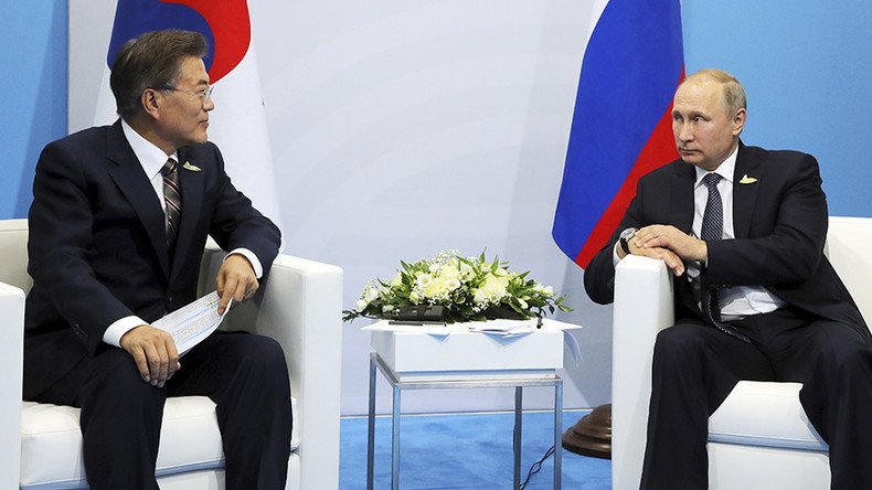 ‘Must keep cool heads’: Putin & S. Korea’s Moon discuss Pyongyang at G20