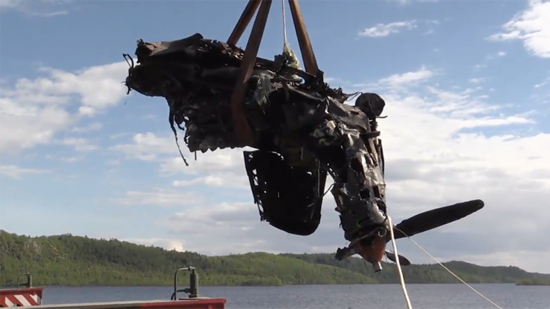Crashed US WWII fighter plane recovered from polar lake after 72 years