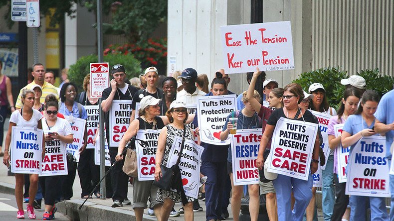 ‘None of us wanted this’: Boston nurses go on strike for higher pay & more staff