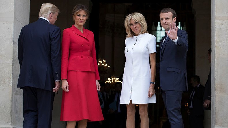 Trump compliments French first lady’s figure in awkward moment