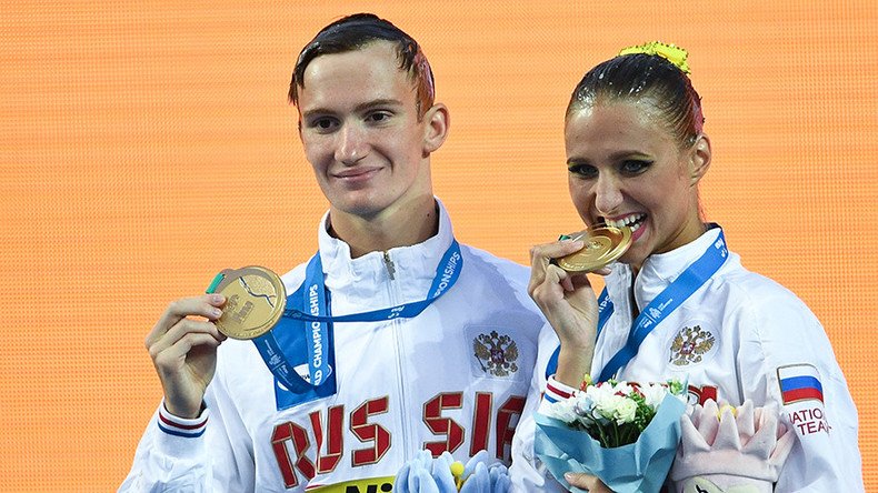 Russian mixed pair add to synchronized swimming gold tally at World Championships