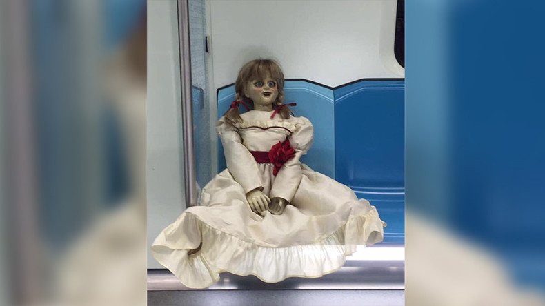 Ghoulish doll deployed in train station to terrify unruly commuters (PHOTOS)