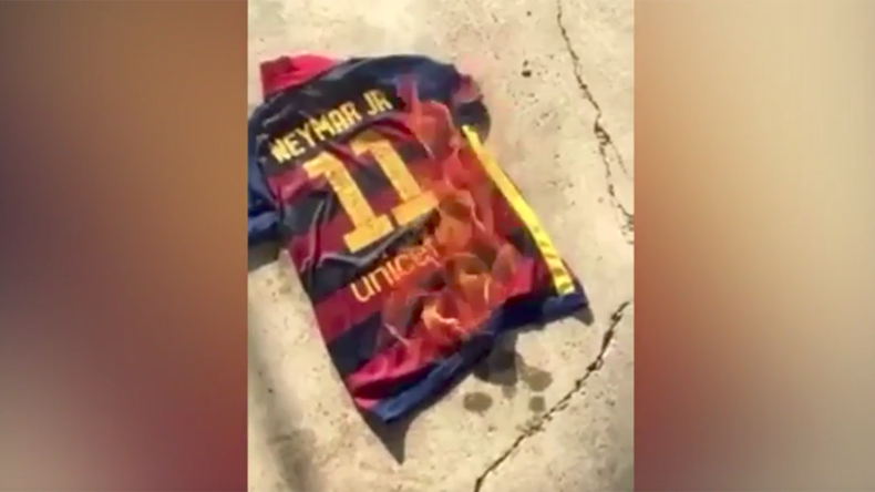 Burning bridges - Barcelona fans set fire to Neymar shirts after PSG exit