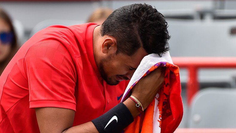 Controversial tennis ace Kyrgios hits line judge with sweaty towel (VIDEO)
