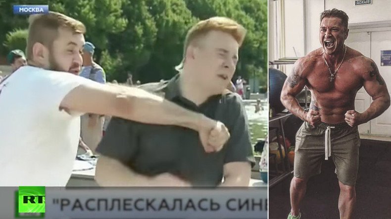 Russian sports journalist calls out thug who punched reporter on live TV