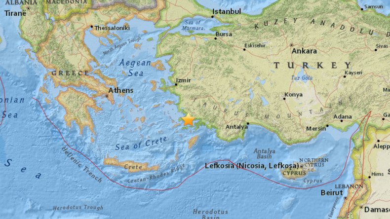Shallow 4.9 earthquake strikes near Bodrum, western Turkey