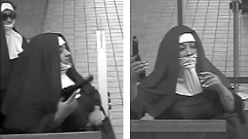 Nuns on the run: 2 raiders in religious garb flee bank after botched robbery