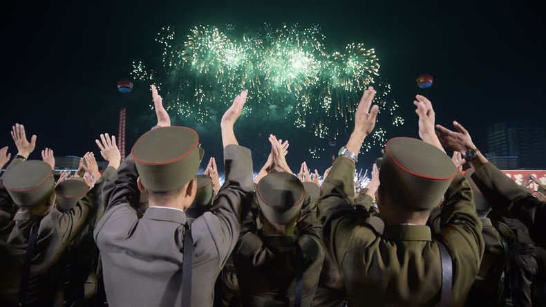 N. Koreans greet scientists working on H-bomb test with rally, fireworks (VIDEO)
