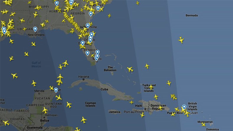 Stream of planes flees Florida ahead of Hurricane Irma (IMAGES)