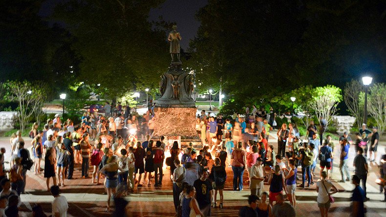 Charlottesville activists target founder Jefferson