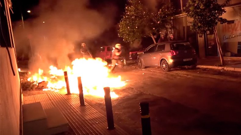 Petrol bombs & tear gas in Athens at anniversary of Antifa rapper's murder (VIDEO)