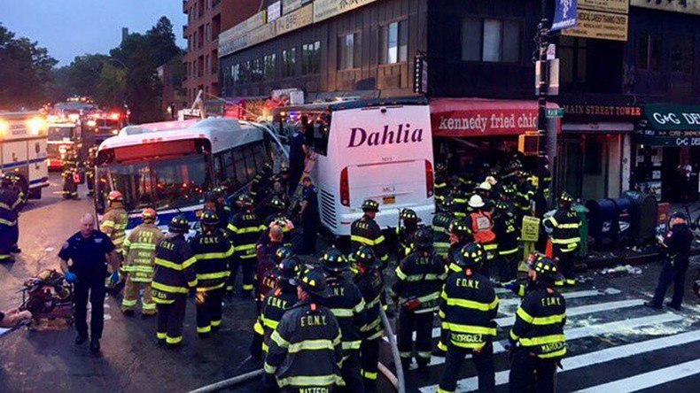3 dead, 16 injured in Queens bus crash
