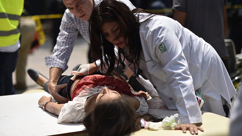 Over 200 dead as powerful 7.1 earthquake destroys buildings in central Mexico