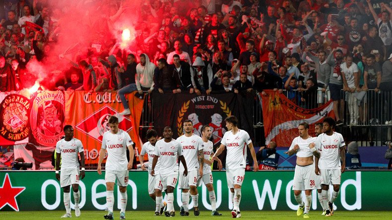 Spartak Moscow fans go wild in first home game since heroes won first  league title for 16 years